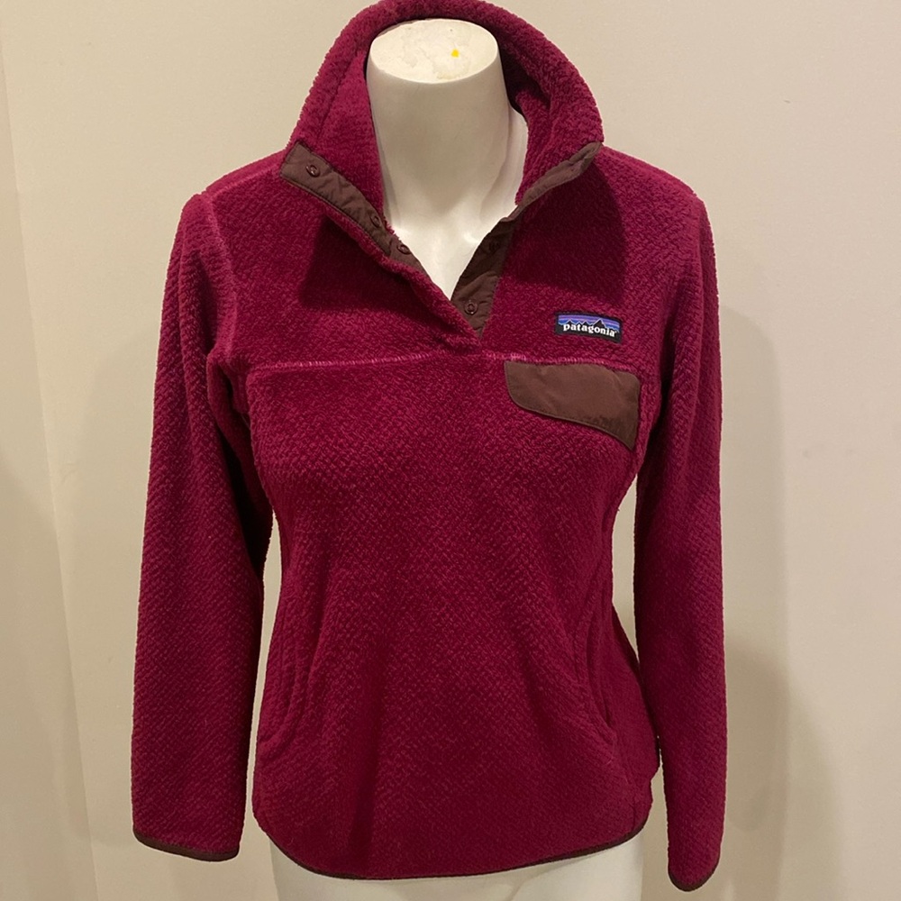 Patagonia Re-Tool Snap fleece pullover, Women’s Size XS,Burgundy